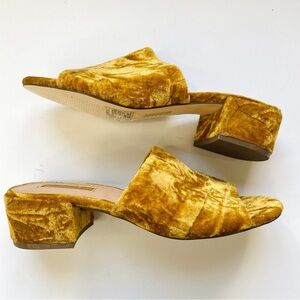 Forever 21 crushed velvet mules